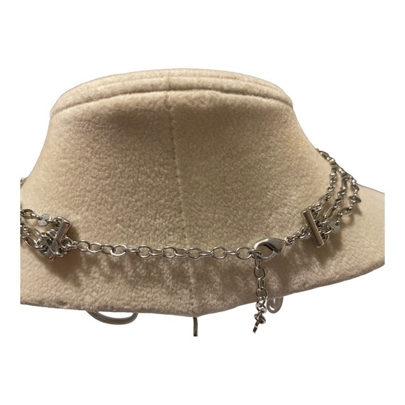 Baublebar three strand Silver Disc & Link Necklace. - Picture 3 of 12